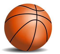 Vector drawing of basketball ball