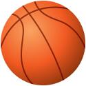 Vector drawing of a basketball ball