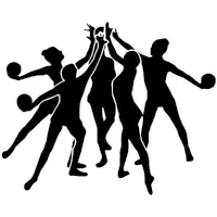 Group of rhythmic gymnasts vector image