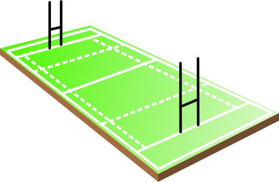 Rugby field vector illustration