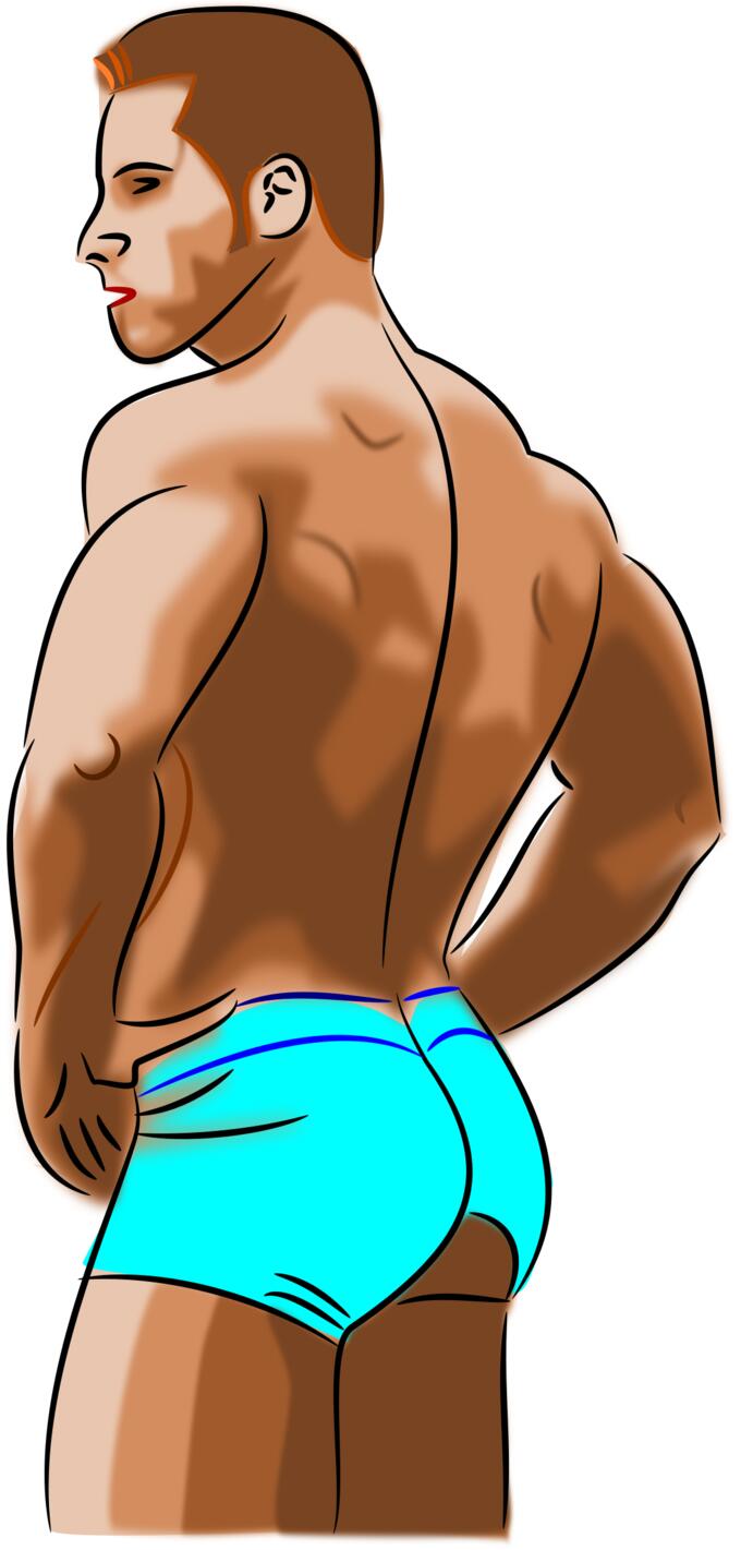 Vector illustration of body builder