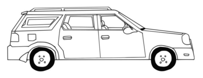 A hatchback car vector graphics illustration