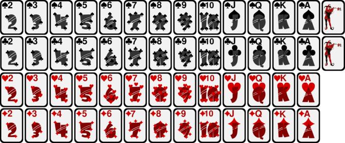 Deck of playing cards vector clip art