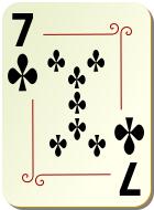 Seven of clubs vector graphics