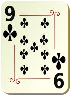Nine of clubs vector image