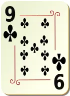 Nine of clubs vector image