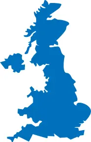United Kingdom map vector image