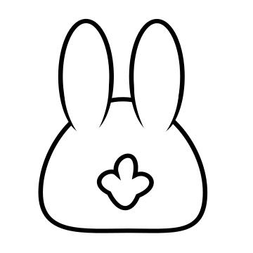 Back head of a spring bunny vector image