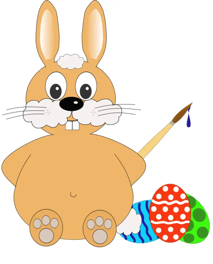 Comic bunny vector drawing