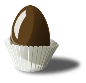 Vector illustration of chocolate egg