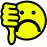 Thumbs down smiley vector image