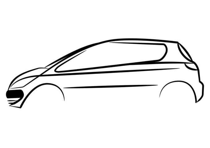 Car outline clip vector art