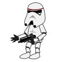 Stormtrooper comic character vector image