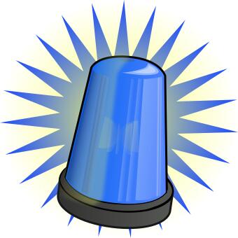 Blue signal light vector clip art