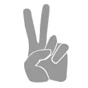 Peace victory hand gesture vector image