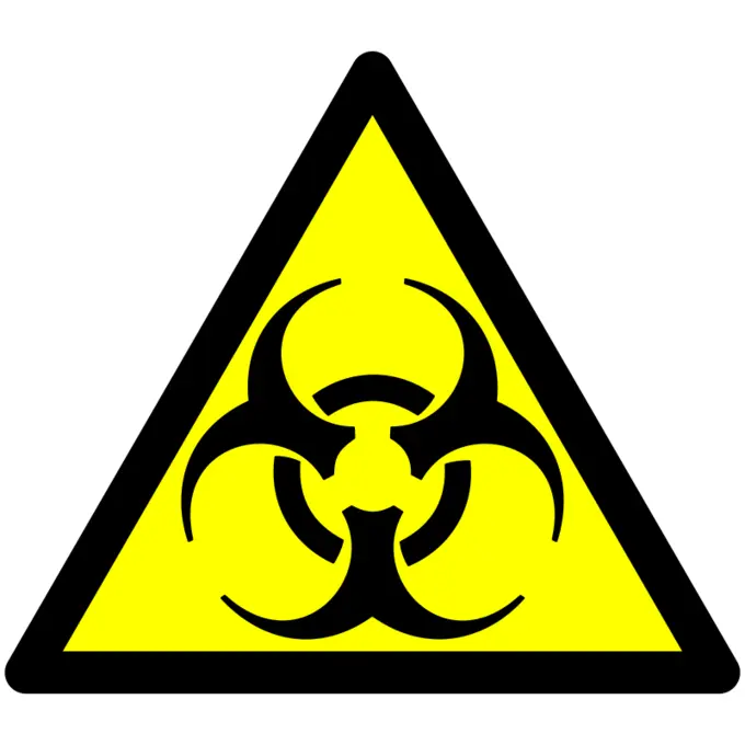 Biohazard warning vector sign
