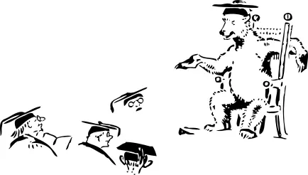 Bear teacher vector image