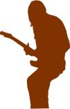Vector silhouette of guitarist