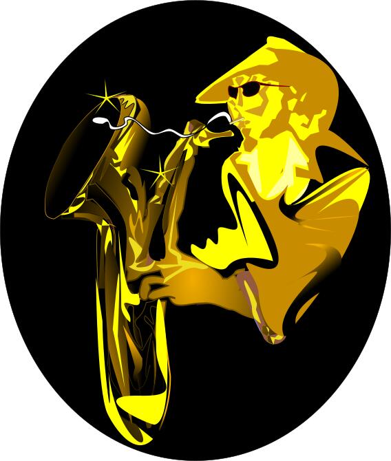 Sax player vector illustration