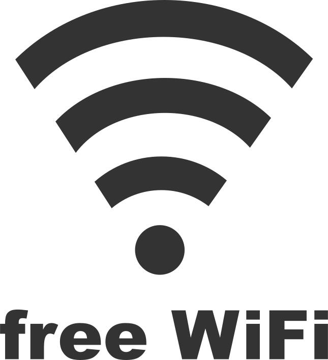 Free wi-fi sign sticker vector image
