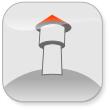 Simple vector drawing of a lighthouse