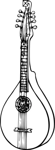 Vector illustration of cittern