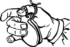 Vector drawing of human hand
