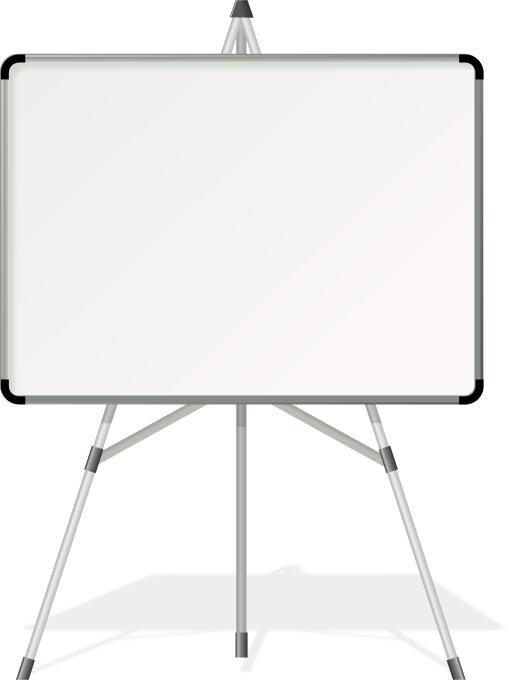 Small whitebaord with stand vector image