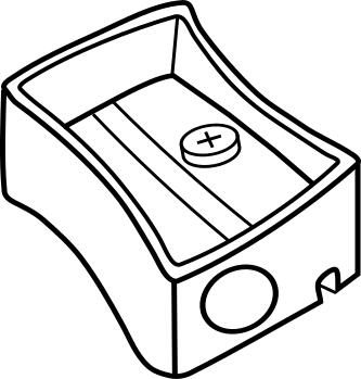 Pencil sharpener vector drawing