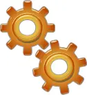 Gear mechanics vector drawing