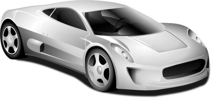 Sports car vector drawing