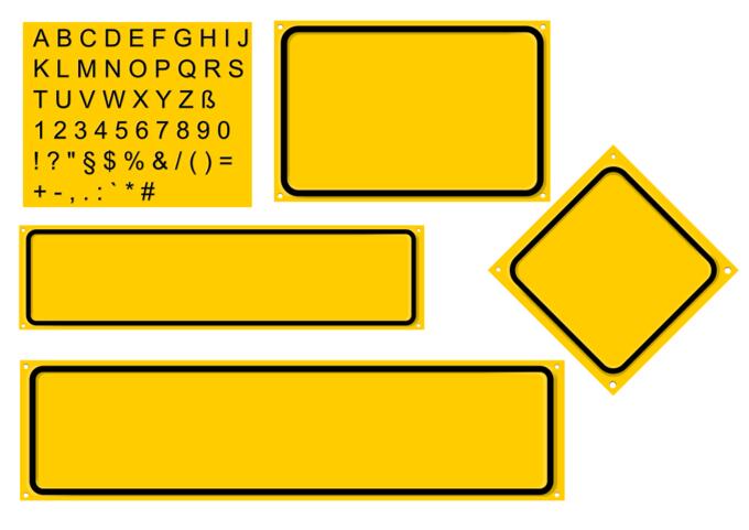 Sign builder set vector image