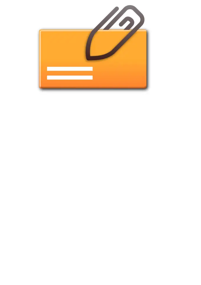 Card with paperclip vector illustration