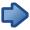 Blue arrow pointing right vector drawing