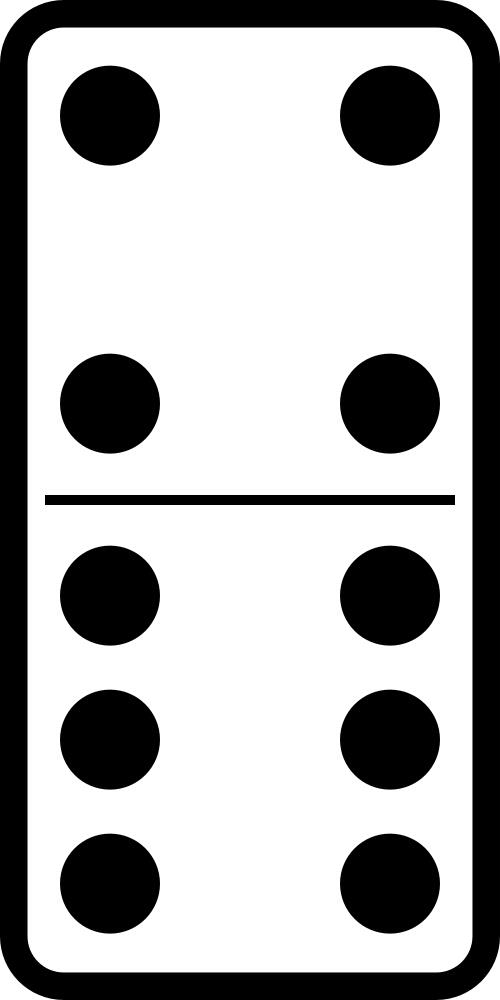 Domino tile 4-6 vector image