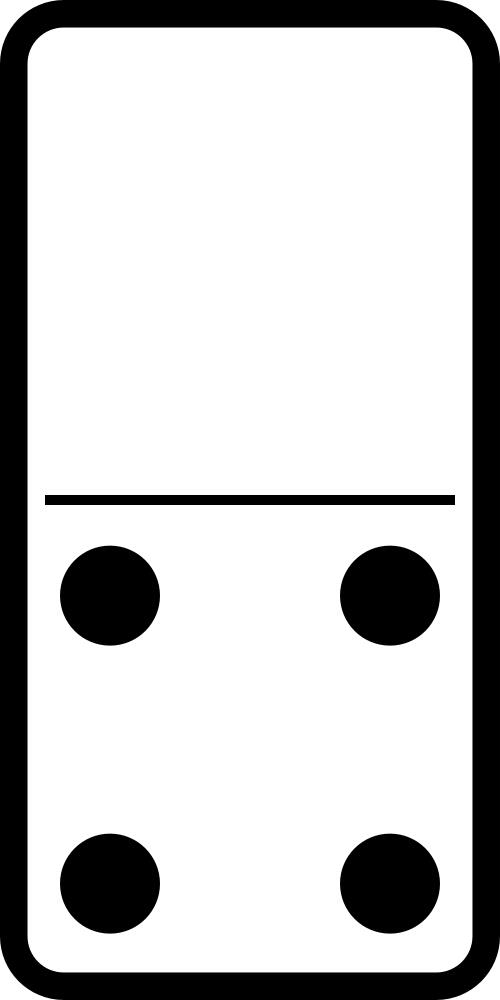 Domino tile 0-4 vector image