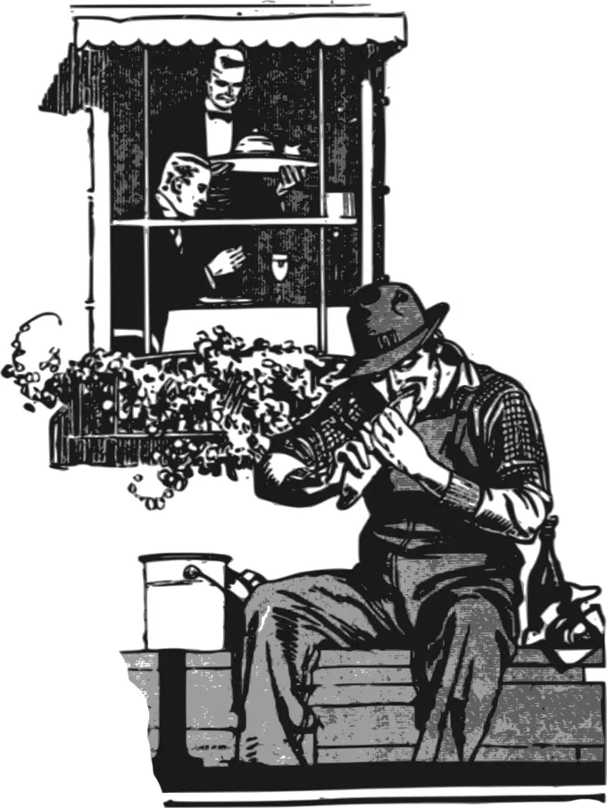 Poor and the rich vector illustration