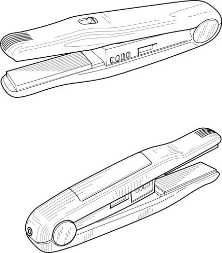 Hair straightener vector image