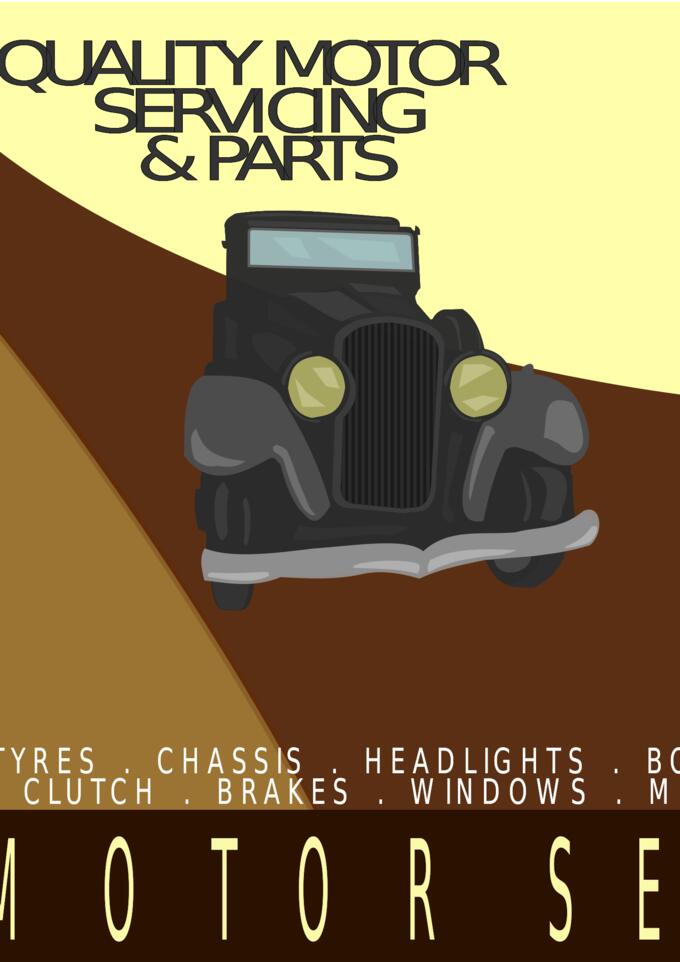Vintage car poster vector image