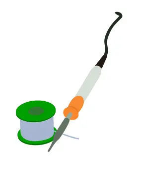 Iron solder machine vector image