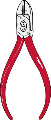 Diagonal cutting pliers vector illustration