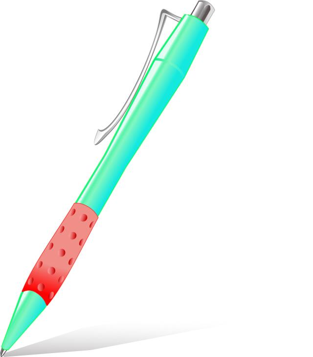 Red glossy pen vector image
