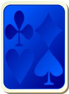 Playing card back blue vector clip art