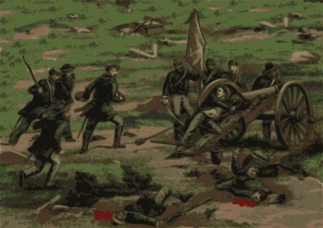 Civil war battle vector drawing