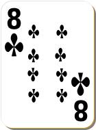 Eight of clubs vector image