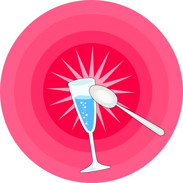 Party glass, plate and spoon vector image