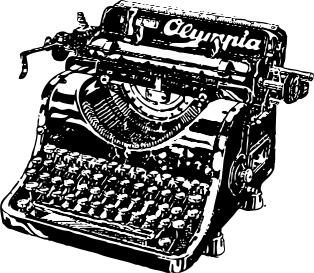Typewriter vector drawing
