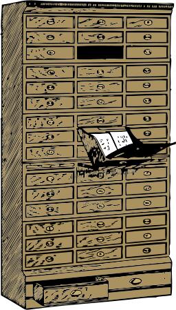 Flat filing cabinet vector image