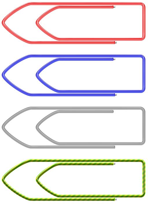 Vector clip art of paper clips