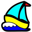Simple boat vector image